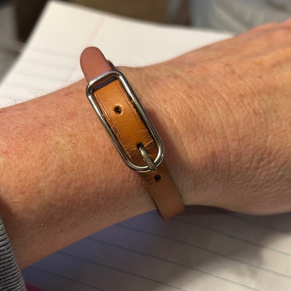 Hermes Jewelry - 289. Hermes Behapi Tan Leather Bracelet w/coa